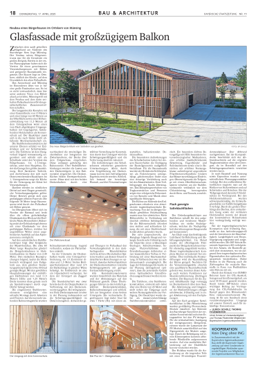 17/04/2025 / Neubau eines Bürgerhauses im Ortskern von Münsing / Ulrich Scholz, Thomas Fitzenreiter 