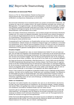 Infrastruktur als kommunale Pflicht / 05/04/2019 / Prof. Dr. Norbert Gebbeken