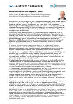 Bundesbauministerium - Erwartungen und Chancen / 25/02/2022 Prof. Dr. Norbert Gebbeken