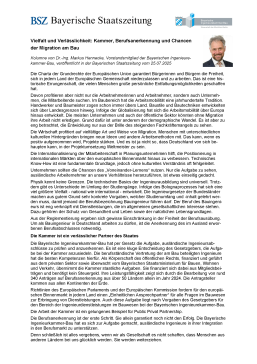 Vielfalt und Verlässlichkeit: Kammer, Berufsanerkennung und Chancen durch Migration am Bau / 25/07/2025 / Dr.-Ing. Markus Hennecke