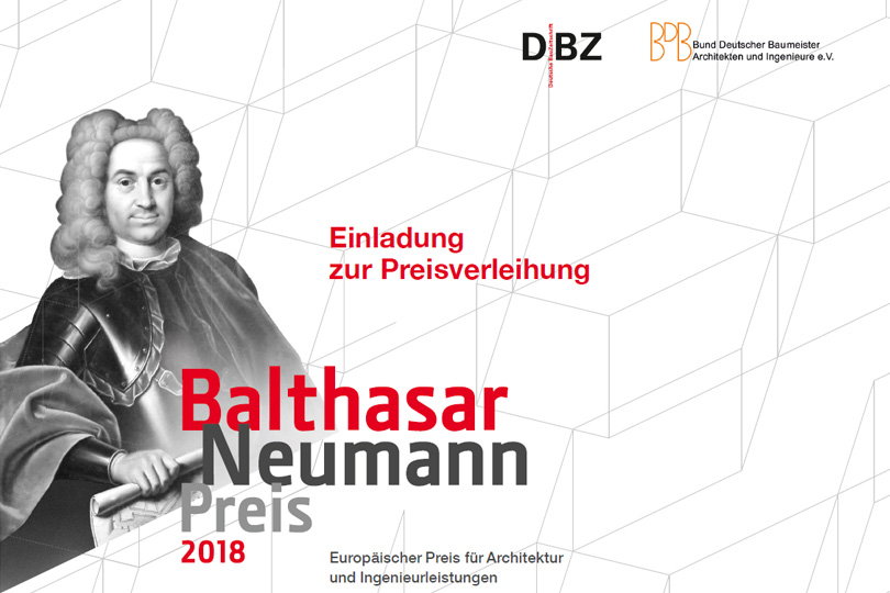 Verleihung des Balthasar Neumann Preises 2018 am 17. Mai 2018 in der Residenz Würzburg
