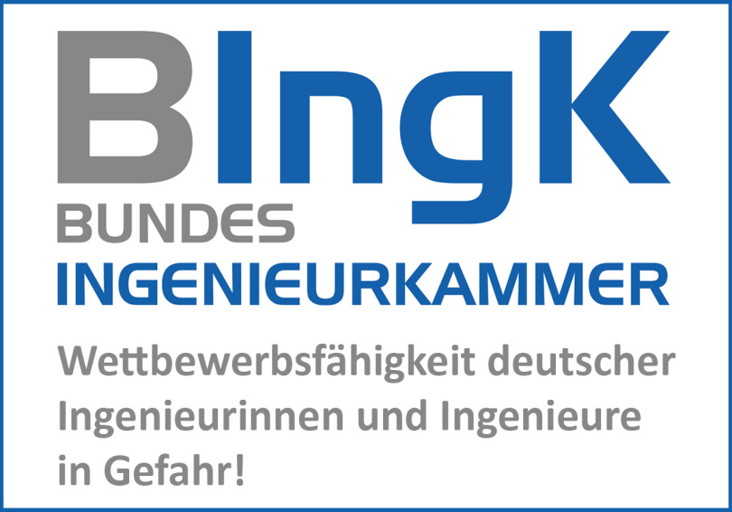 Bundesingenieurkammer sieht Wettbewerbsfähigkeit deutscher Ingenieure in Gefahr!