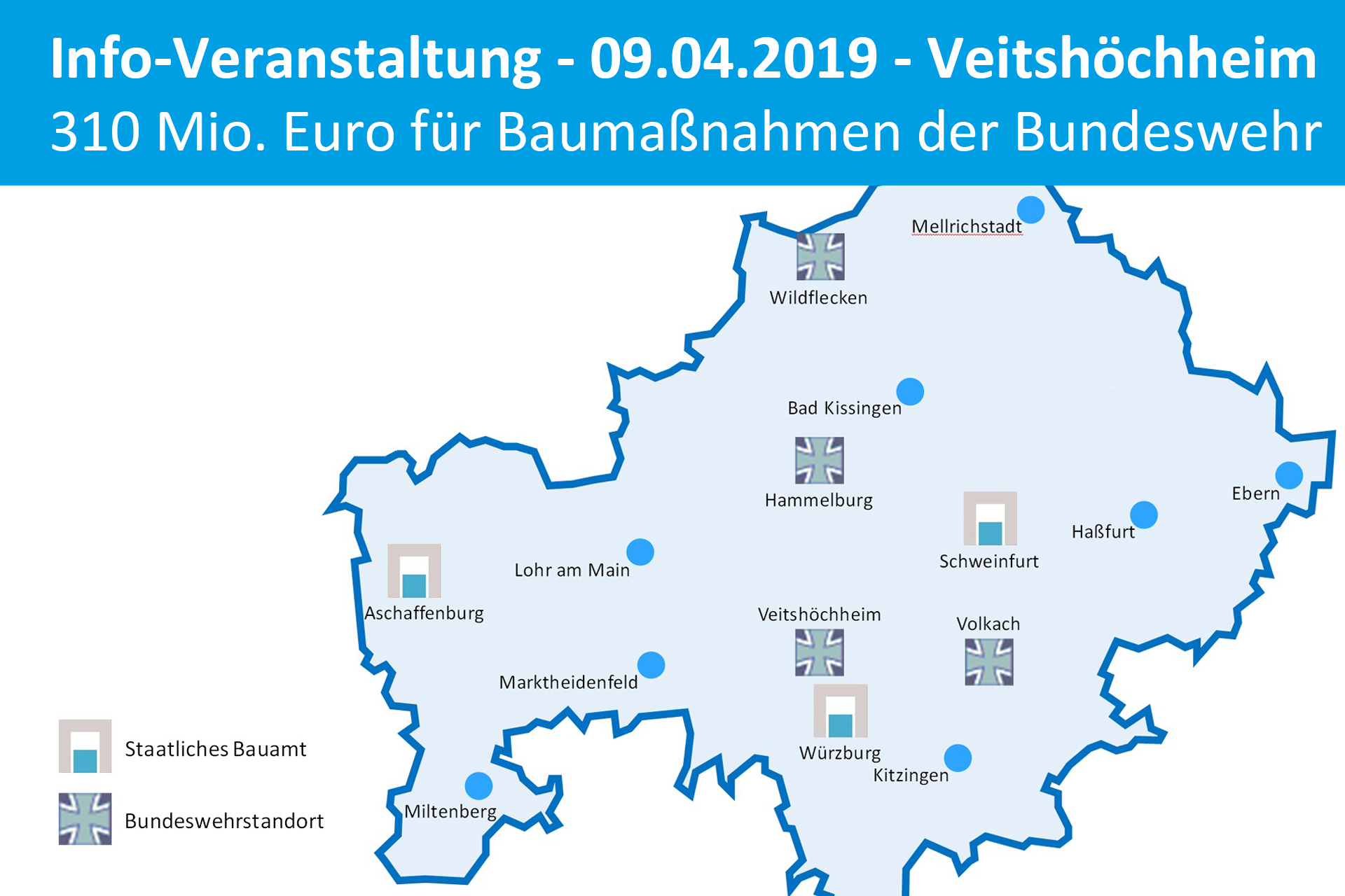 Info Veranstaltung 310 Mio Euro Fur Baumassnahmen Der Bundeswehr In Unterfranken 09 04 19 Veitshochheim