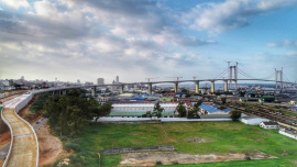 Maputo-Katembe Brücke in Mosambik