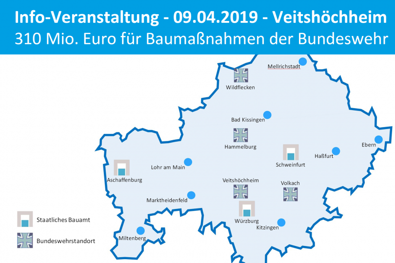 Info-Veranstaltung: 310 Mio. Euro für Baumaßnahmen der Bundeswehr in Unterfranken - 09.04.2019 - Veitshöchheim
