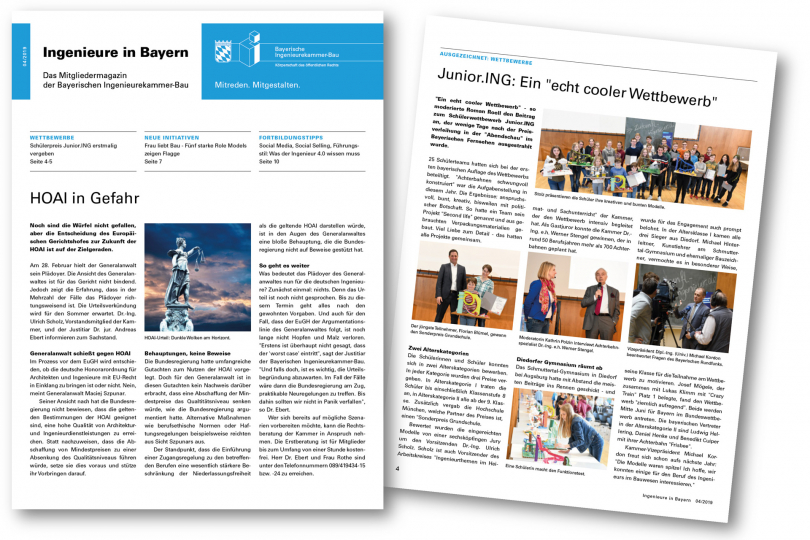 Mitgliedermagazin "Ingenieure in Bayern": April-Ausgabe jetzt online