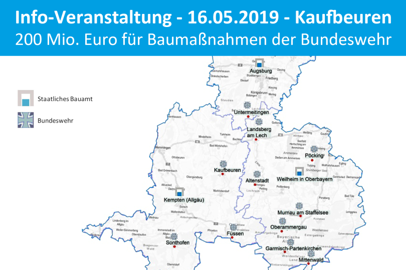 Info-Veranstaltung: 200 Mio. Euro für Baumaßnahmen der Bundeswehr in Süd-West-Bayern - 16.05.2019 - Kaufbeuren