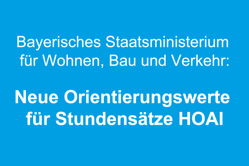 Bauministerium: Neue Orientierungswerte für Stundensätze HOAI