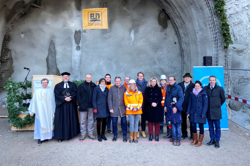 Tunnelanschlag für den Kramertunnel in Garmisch-Partenkirchen - © Foto: StMB