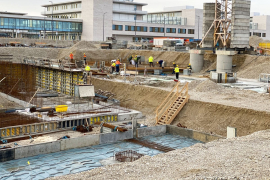 Blick auf die Baustelle