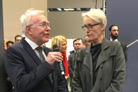 Dipl.-Ing. Hans-Ullrich Kammeyer, Präsident der Bundesingenieurkammer und Anne Katrin Bohle, Staatssekretärin im Bundesministerium des Innern, für Bau und Heimat (BMI) 