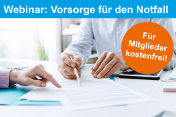 Webinar: Vorsorge für den Notfall 