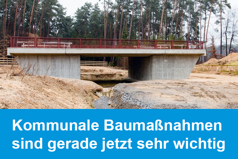 Bayerische Bauindustrie: Kommunale Baumaßnahmen gerade jetzt sehr wichtig 