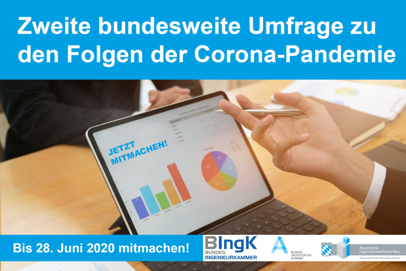 Zweite bundesweite Umfrage der Ingenieur- und Architektenkammern zu den Folgen der Corona-Pandemie