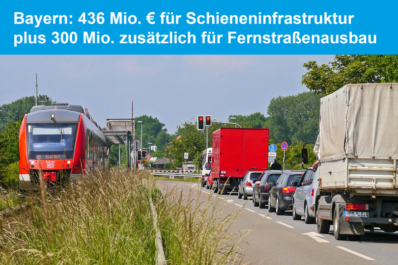 Bayern: Mehr Geld für Schieneninfrastruktur und Fernstraßenausbau 