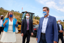 Bayerns Verkehrsministerin Kerstin Schreyer, Bundesverkehrsminister Andreas Scheuer und Bayerns Ministerpräsident Dr. Markus Söder