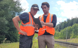 Datencheck Satellitendaten zum Baumbestand. Foto: Deutsche Bahn AG / Claudia Münchow