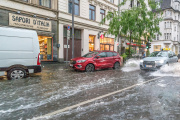 Unwetter oder Gewitter mit Starkregen und seinen Auswirkungen