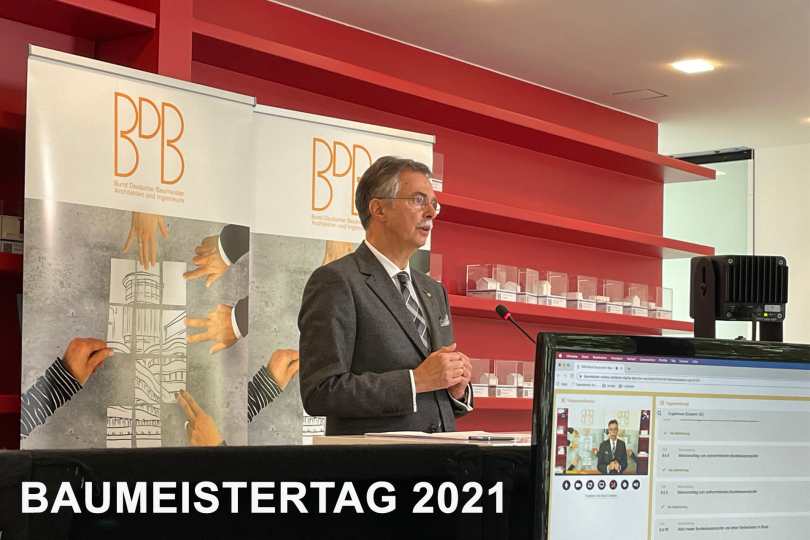 Baumeistertag 2021: BDB stellt berufspolitische Weichen 