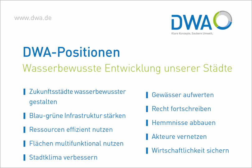 DWA-Positionspapier „Wasserbewusste Entwicklung unserer Städte“