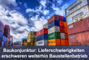 Baukonjunktur: Lieferschwierigkeiten erschweren weiterhin Baustellenbetrieb Schulze legt Nationale Wasserstrategie vor