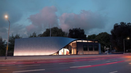 Das Gebäude ist ausschließlich mit Carbon bewehrt. Damit lassen sich Forschungsergebnisse realisieren. Bild/Rendering: Iurii Vakaliuk, Institut für Massivbau, TU Dresden