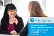 Digitale Sprechstunde: Listeneintragung - Wieso, weshalb, warum? - 27.10.2021 - Online - Kostenfrei