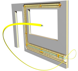 In den neuen Forschungsprojekten der HTWK Leipzig entstehen exemplarisch Fertigteile aus Carbonbeton, wie hier für ein Büro-Wandelement mit integrierter Elektroinstallation (Bild: Tobias Rudloff/HTWK Leipzig). 