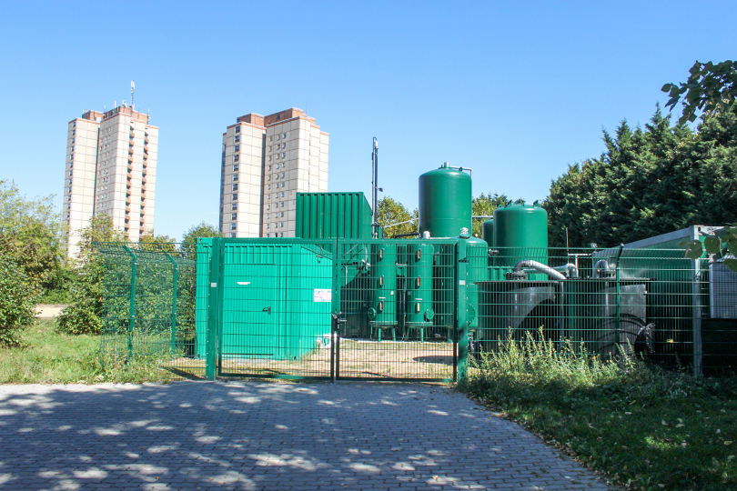 Die Grundwasserreinigungsanlage im Ernst-Thälmann-Park in Berlin-Pankow - Foto: Frank Rauch