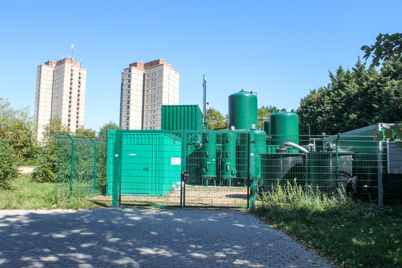 Die Grundwasserreinigungsanlage im Ernst-Thälmann-Park in Berlin-Pankow - Foto: Frank Rauch