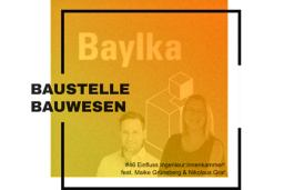 Podcast Baustelle Bauwesen mit Maike Grünberg und Nikolaus Graf vom Arbeitskreis Junge Ingenieure