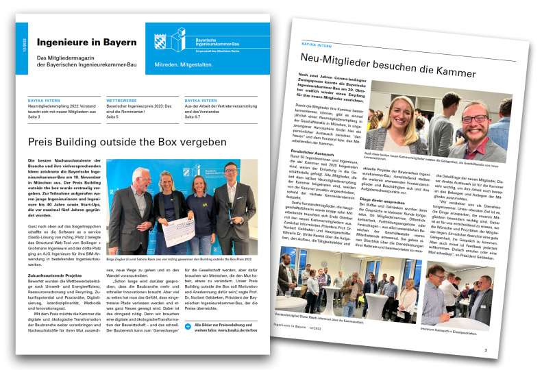Mitgliedermagazin "Ingenieure in Bayern" - Dezember-Ausgabe als PDF
