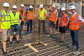 Exkursion der Trainees auf der Baustelle