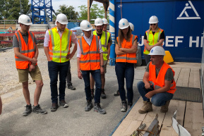 Exkursion der Trainees auf der Baustelle