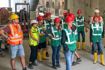 Exkursion der Trainees auf der Baustelle