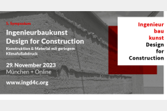 5. Symposium Ingenieurbaukunst - Design for Construction - 29.11.2023 - München und Online