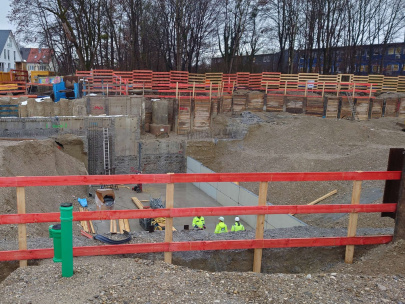 Foto von der Baustelle. Quelle: Technische Hochschule Augsburg 