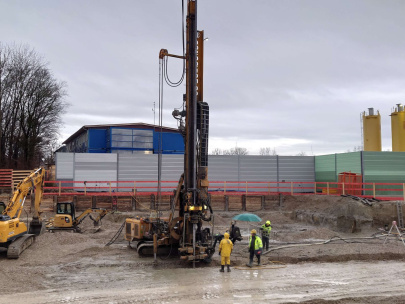 Foto von der Baustelle. Quelle: Technische Hochschule Augsburg 