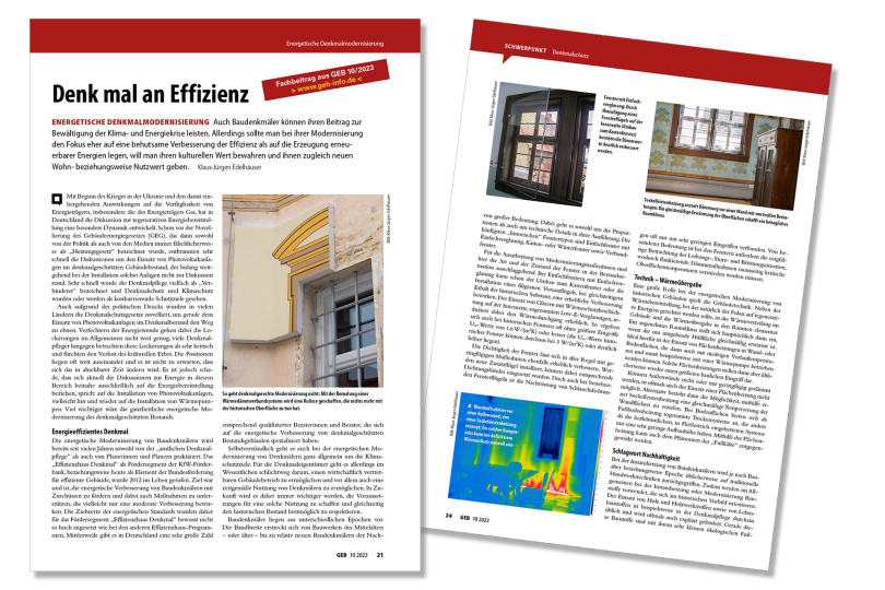 Denk mal an Effizienz: Energetische Denkmalmodernisierung