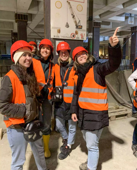 Studierende der Hochschule Augsburg besuchen Baustelle VE41 Haltepunkt Marienhof. Foto::Technische Hochschule Augsburg