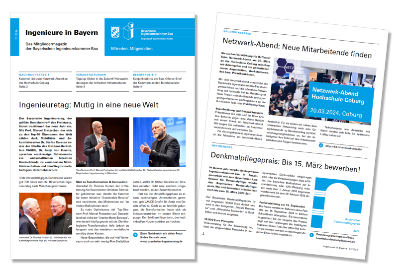 Ingenieure in Bayern: Januar/Februar-Ausgabe jetzt online!