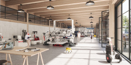 In der Timber Factory spiegeln auch die Produktionsflächen den Nachhaltigkeitsgedanken (Foto: UBM Development, HH Vision)