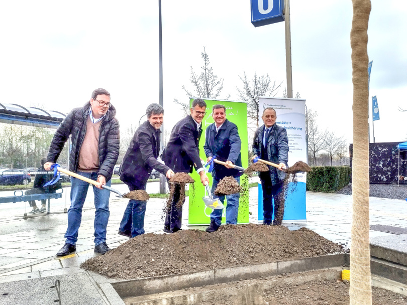 Weltwassertag: Bauminister Bernreiter und Verbändekooperation pflanzen Klimabaum zur Stärkung der Schwammstadt