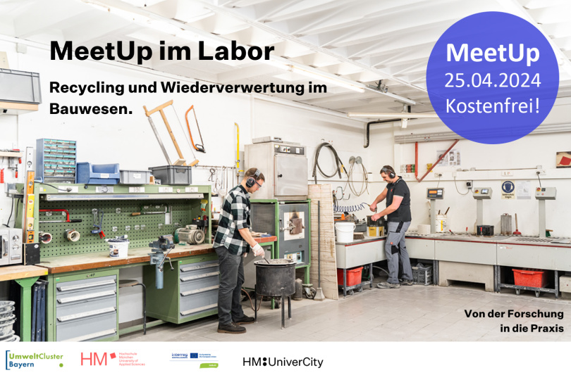 MeetUp im Labor: Recycling und Wiederverwertung im Bauwesen - 25.04.2024 - München - Kostenfrei!