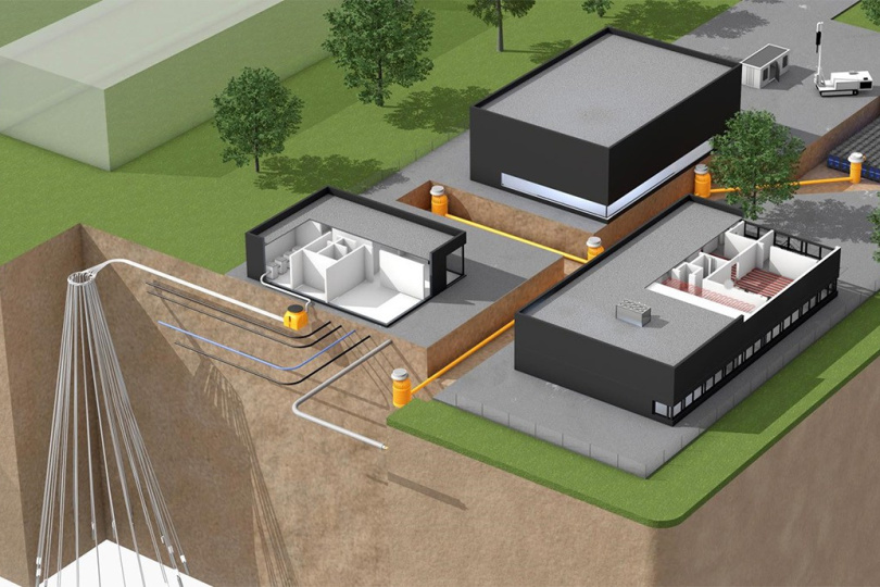 Schrägbohrtechnik bringt Geothermie unter den Bestandsbau
