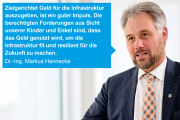 Infrastrukturpaket - Ingenieursachverstand einbeziehen!