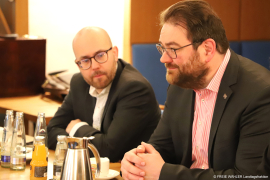 Felix Locke MdL und Tobias Beck MdL (v.l.), © FREIE WÄHLER Landtagsfraktion