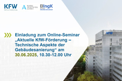 KfW-Förderung: Technische Aspekte der Gebäudesanierung - 30.06.2025 - Online - Kostenfrei!