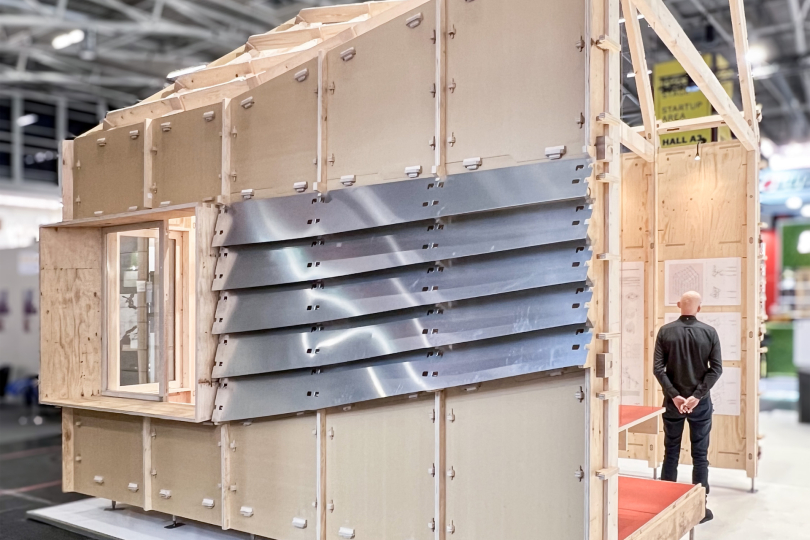 Ein Holzhaus zum Zusammenstecken