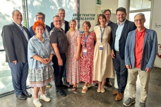 Die Mitglieder des VFB-Präsidiums mit Abgeordneten der Grünen im Bayerischen Landtag. Foto: VFB